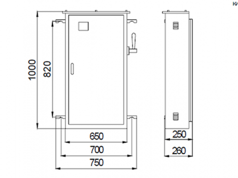 Шкаф учета и распределения энергии ПР8902 (ЯВУ 250)